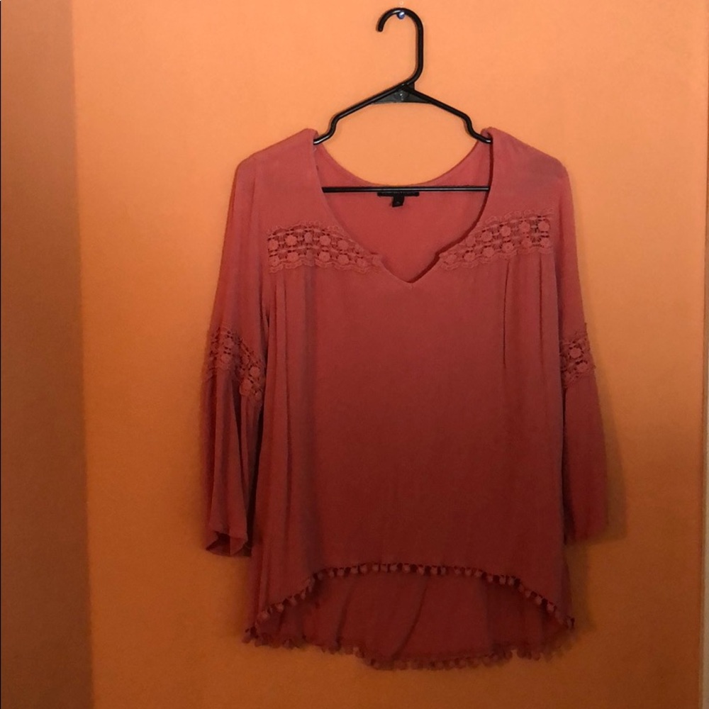 Signature Studio mauve 3/4 sleeve women’s top